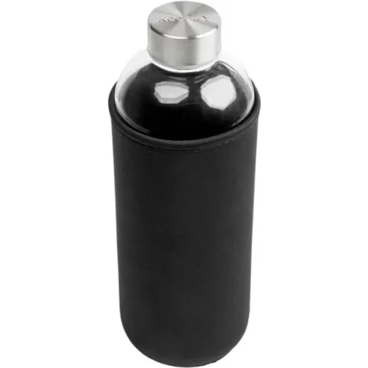 Kooshty Jumbo Glass Water Bottle Black Top